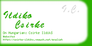ildiko csirke business card