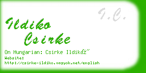 ildiko csirke business card